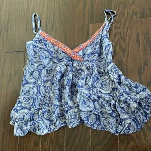 American Rag XXS blue babydoll tank